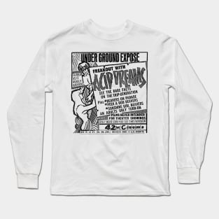 Freakout With Acid Dreams  ≤≥  60s Retro Underground Movies Long Sleeve T-Shirt